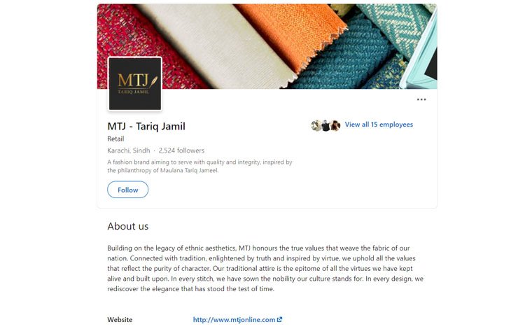 Clothing Tariq Peerzada