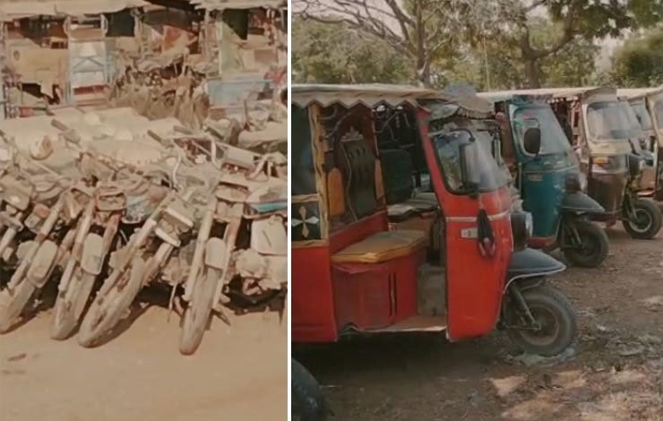 Karachi Traffic Police Unregularized Rickshaws