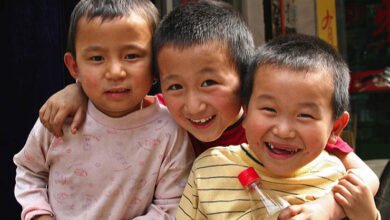 Couples Three Children China