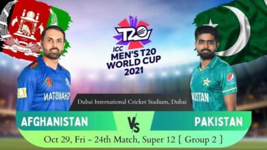 Pakistan vs Afghanistan ICC T20 world cup2021