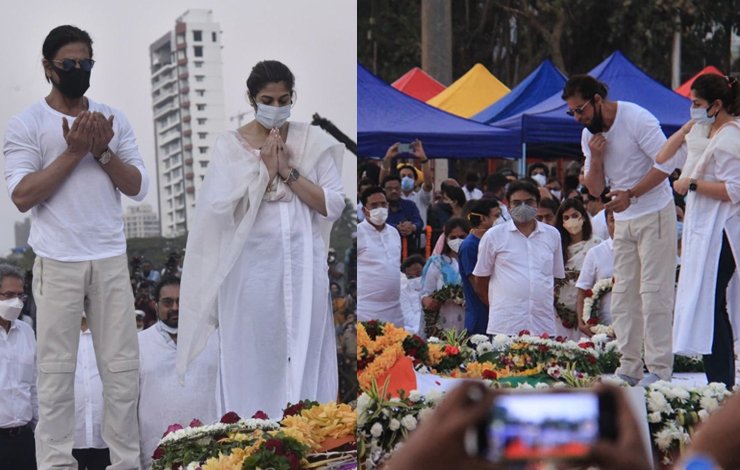 Shah Rukh Khan prayer Lata Mangeshkar funeral final rites