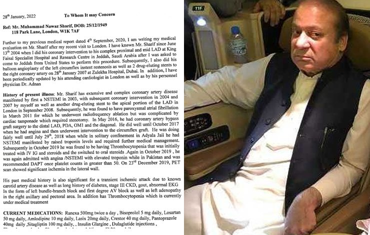 Nawaz Sharif medical report criticism