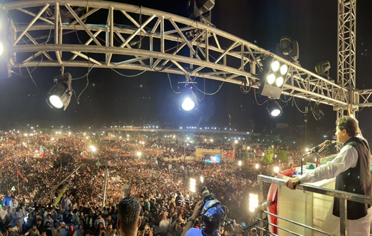 Imran Khan, Lahore power show, Islamabad march