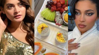 Minal Khan, Kylie Jenner, breakfast picture, fruit tray, Instagram Story