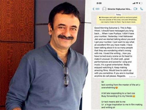 Pusphpa, Rajkumar Hirani, Sukumar