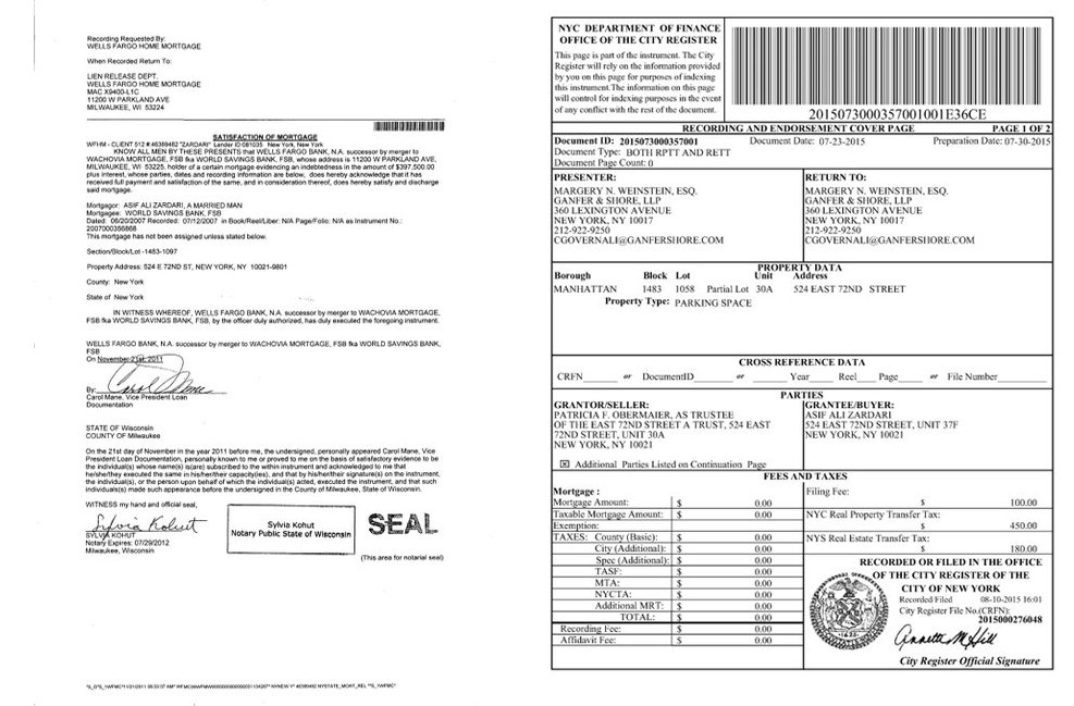 Asif Ali Zardari, Journalist Waqas, New York apartment, documentary evidence, foreign property