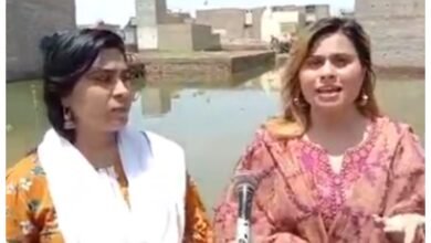 Larkana artists, protest song, rain water, Laila and Shabu