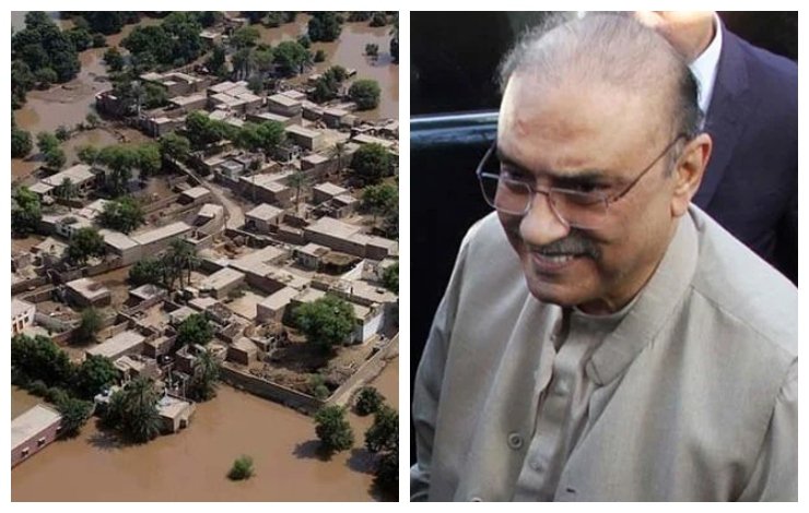 asif ali zardari, sindh flood