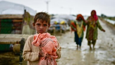 Sindh floods, Sindh school children, Sardar Ali Shah