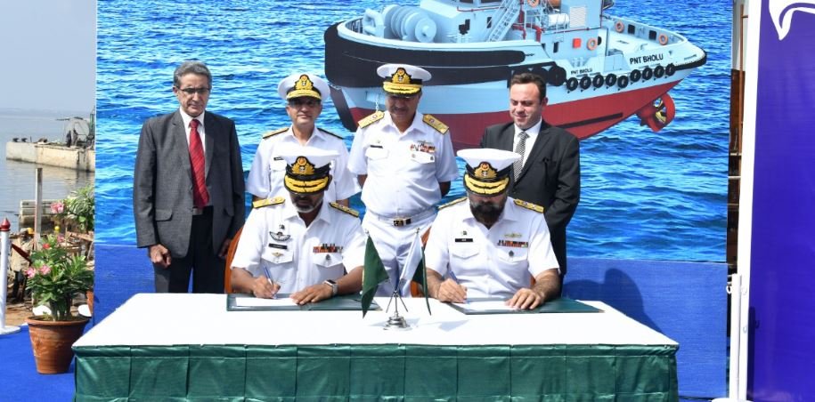 Launching Ceremony of 48 Tons Tug Built for Pakistan Navy Held at Karachi