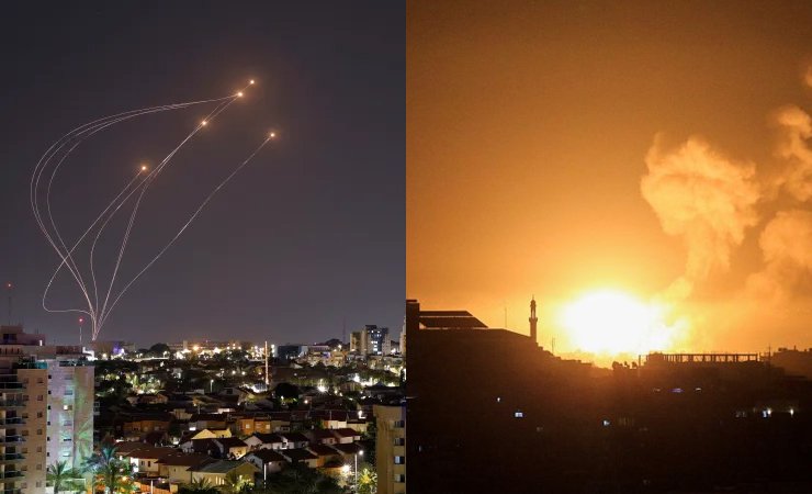 isreal air attack on gaza and south lebanon, جنوبی لبنان غزہ