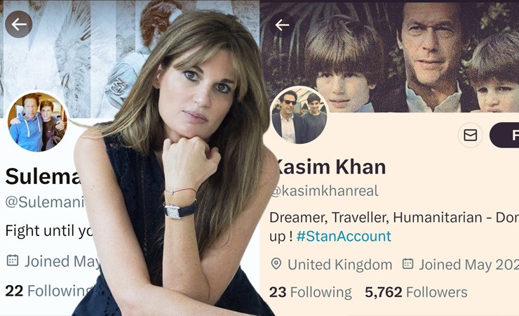 jemima about her sons fake twitter accounts, جمائمہ گولڈ اسمتھ