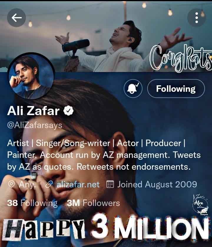 گلوکار علی ظفر 