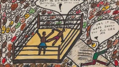 Photo of باکسر محمد علی کی بنائی ہوئی پینٹنگز نیلامی کے لیے پیش