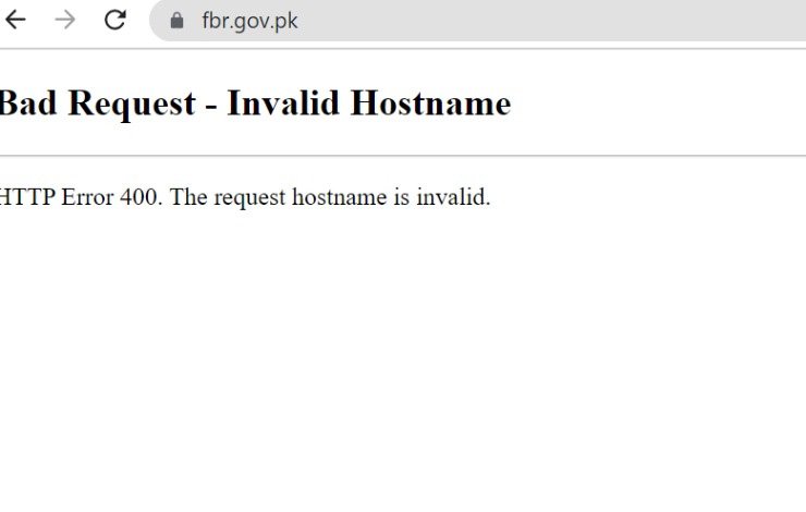 ایف بی آر ویب سائٹ FBR website