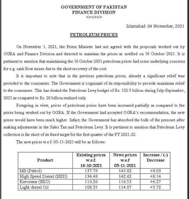 وفاقی حکومت پیٹرول بم