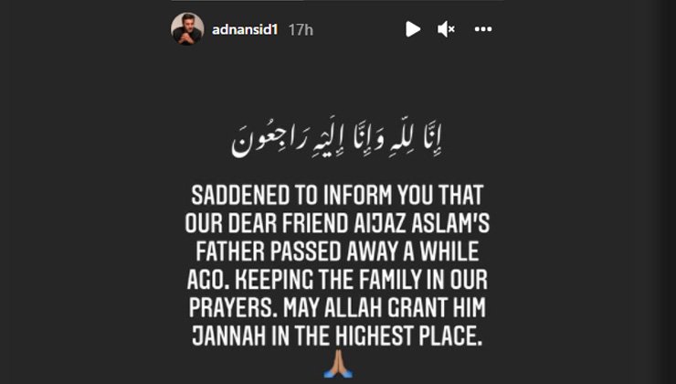 Actor Ijaz Aslam's father dies in Karachi