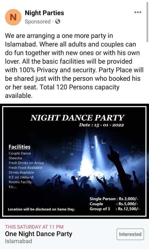 Islamabad Administration Ministry of Interior Dance Party