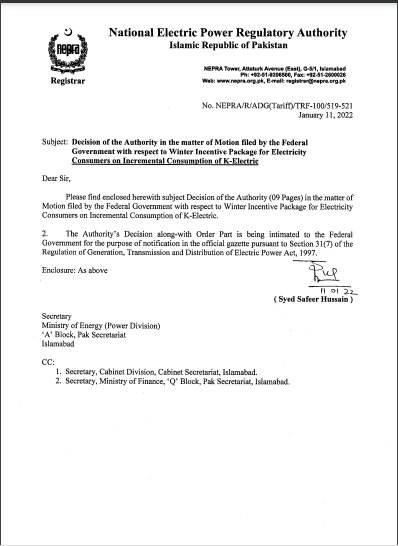 NEPRA's Electric Consumers Winter