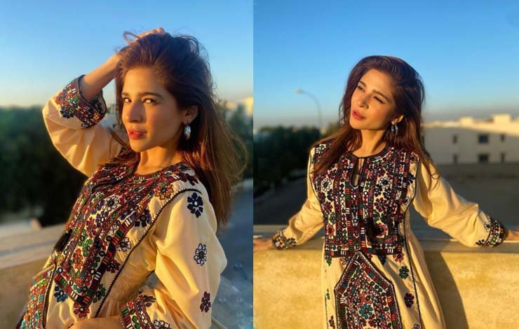 ayesha umer in sindhi dress, اداکارہ عائشہ عمر