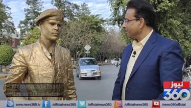 Photo of اسلام آباد کی شاہراہوں پر چلتا پھرتا گولڈن مین کراچی کی پہچان