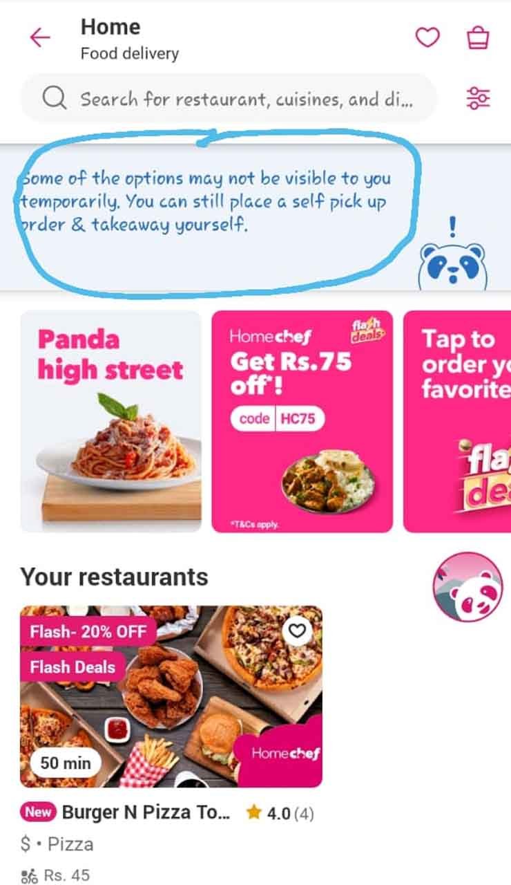 Food panda riders strike