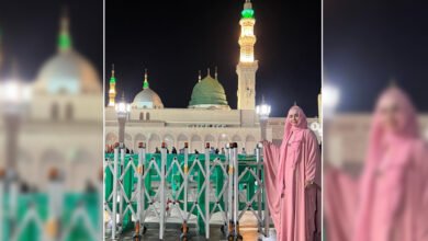 Photo of اداکارہ حمیمہ ملک کی روضہ رسول پر حاضری