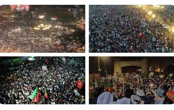 PTI-protests, عمران خان کا بیانیہ