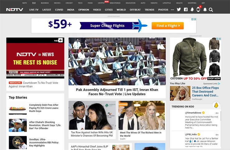 No-confidence motion against PM Indian media