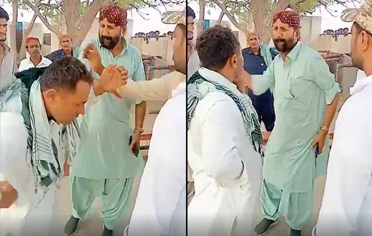 ppp leader slapped presiding officer in islamkot, پیپلزپارٹی پریزائیڈنگ افسر کو تھپڑ