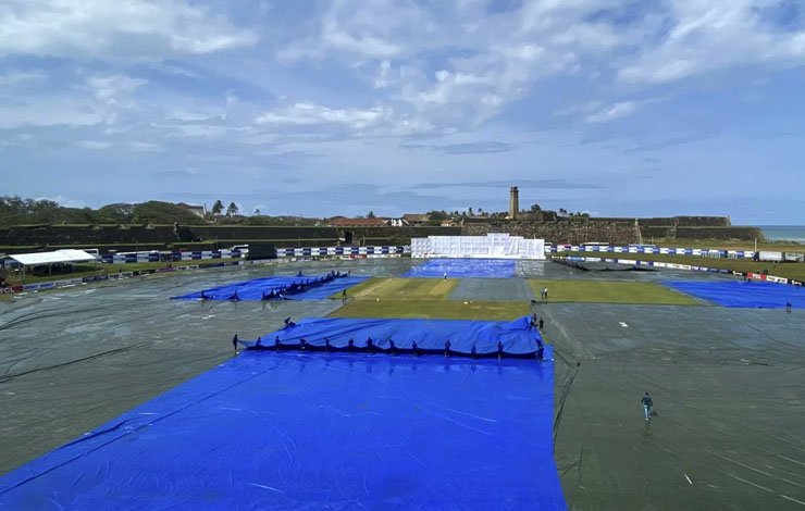 galle test delayed due to rain, گال ٹیسٹ