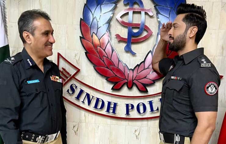 fahad mustafa recieved title of sp form sindh police, فہد مصطفیٰ