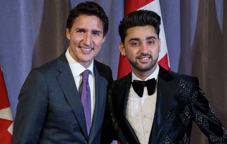 amanat ali meets justin trudeau, گلوکار امانت علی