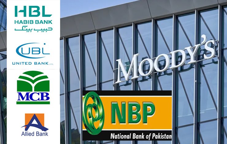 Moody's, five banks, National Bank, موڈیز، بینکس، نیشنل بینک