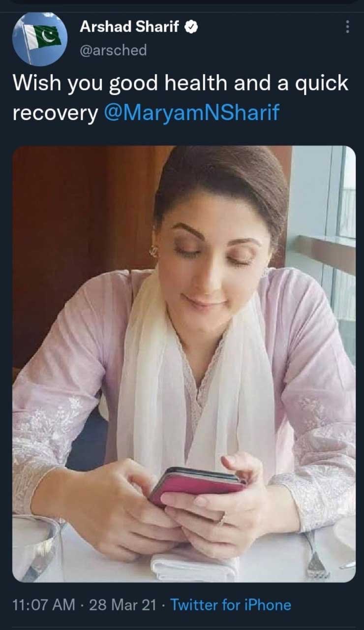 Arshad Sharif's tweet