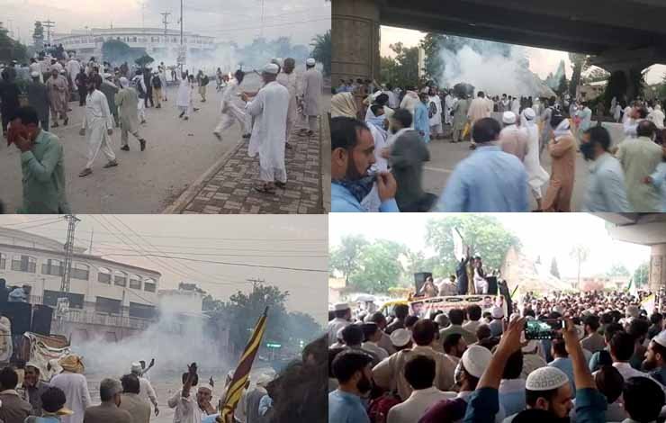 سرکاری اساتذہ پولیس لاٹھی چارج