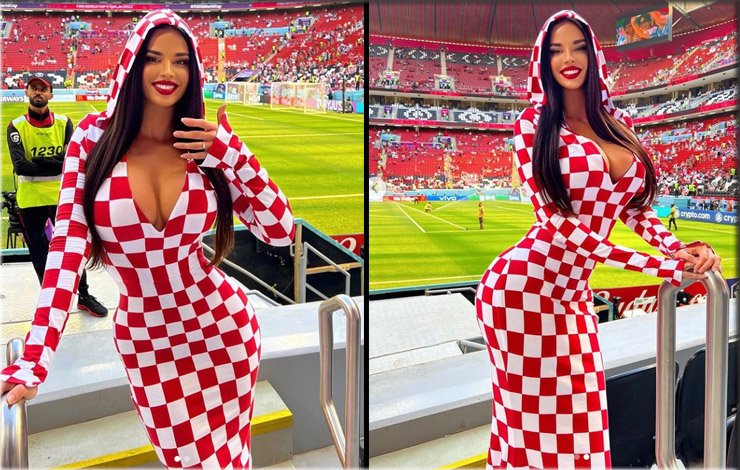 Qatar Football, world cup, Croatian, Queen Hasan, uncivilized, clothing, stadium, Arrival, قطر فٹبال، ورلڈ کپ، کروشین، ملکہ حسن، غیرمہذب، لباس، اسٹیڈیم، آمد،
