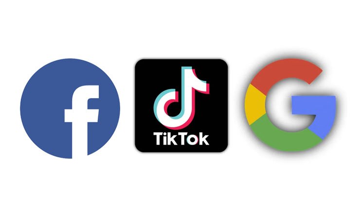 google, tiktok, facebook, گوگل ٹک ٹاک