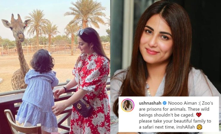 ushna shah and aiman khan, عشنا شاہ