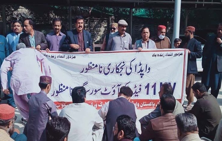 wapda, workers, union, privatization, against, protest, واپڈا، ورکرز، یونین، نجکاری، خلاف، احتجاج،