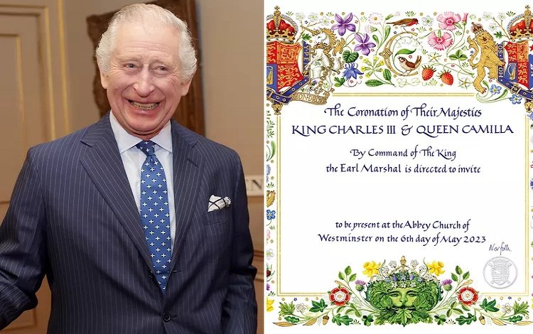 British, King, Charles, ritual, coronation, Invitation, برطانوی، بادشاہ، چارلس، رسم، تاجپوپشی، دعوت نامہ،